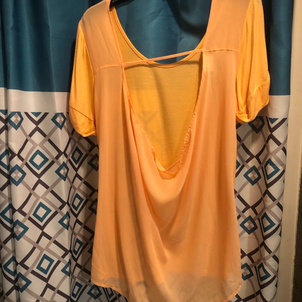 High-Low Mesh Back Top